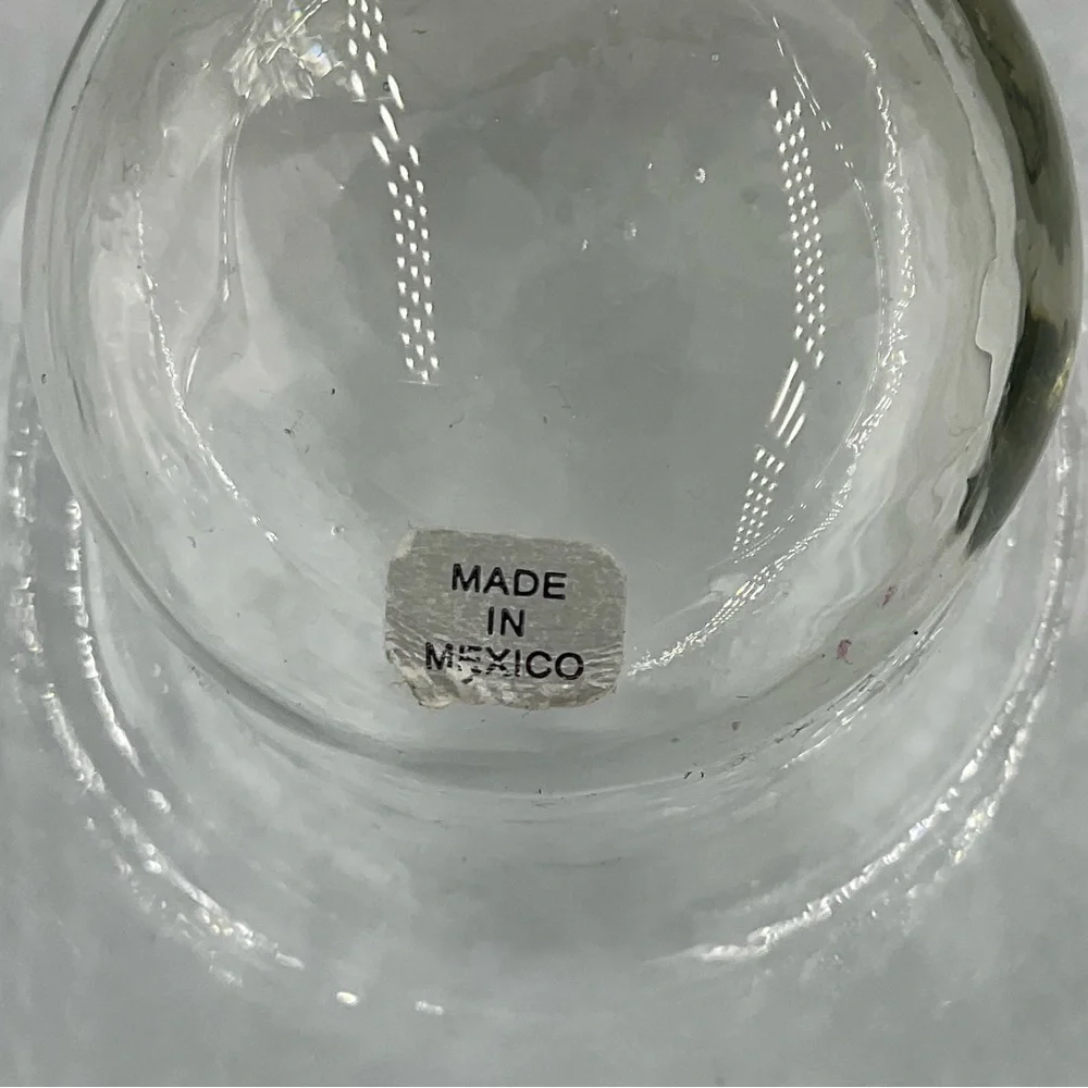 Vintage 1980s Partylite Shimmer Clear Glass Bubble Candle Holder